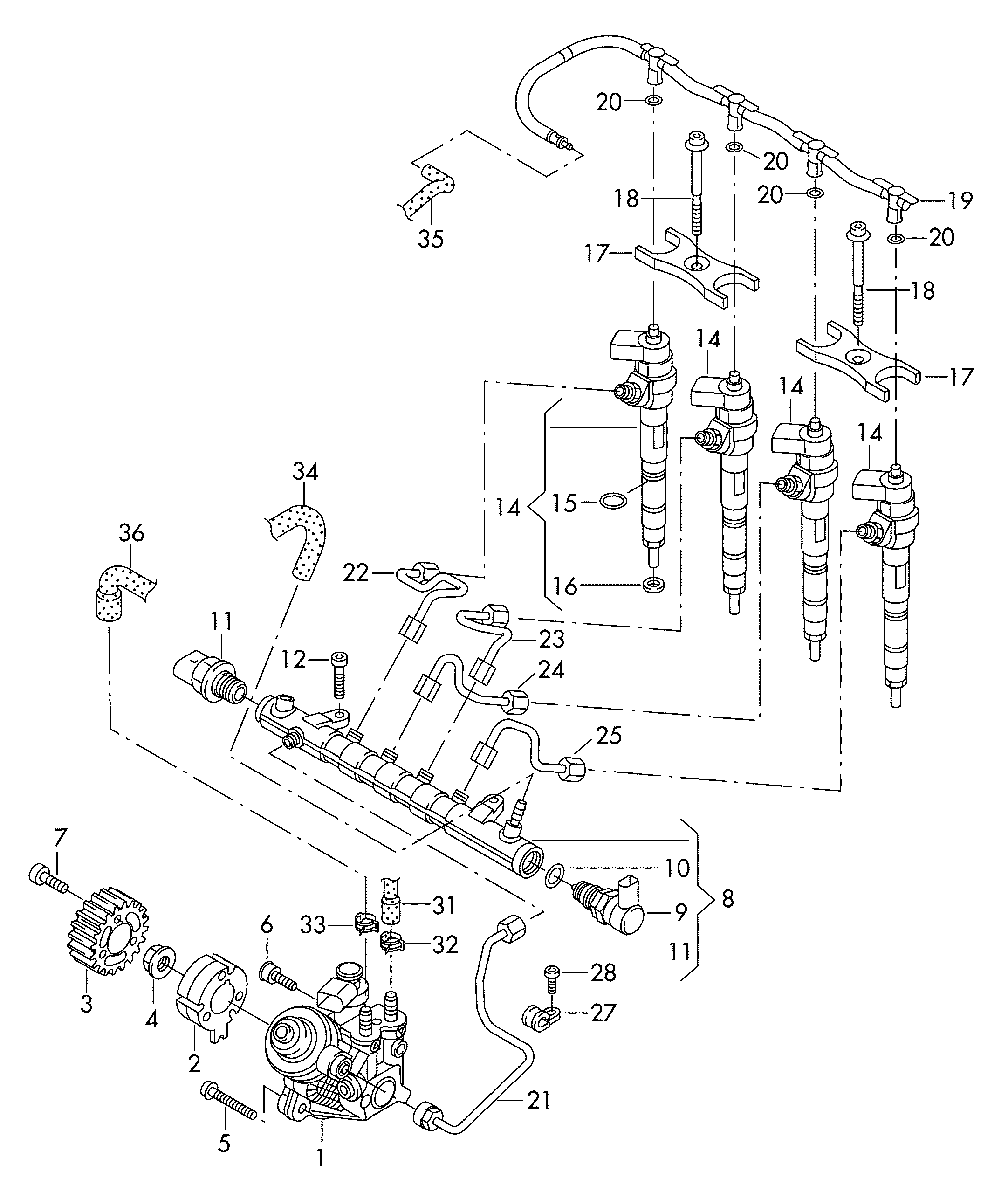 Skoda 03L 130 755 AA - Yüksək Təzyiqli Nasos furqanavto.az