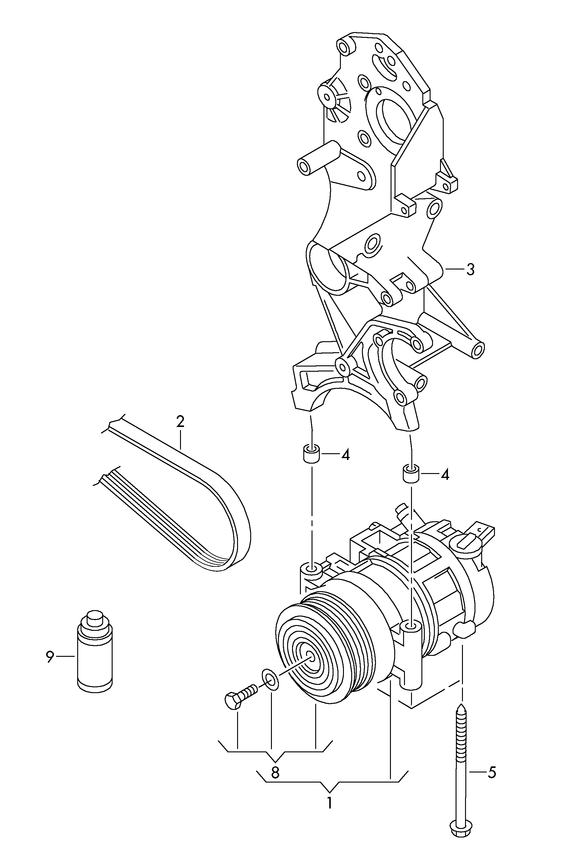 Seat 2E0820803H - Kompressor, kondisioner furqanavto.az