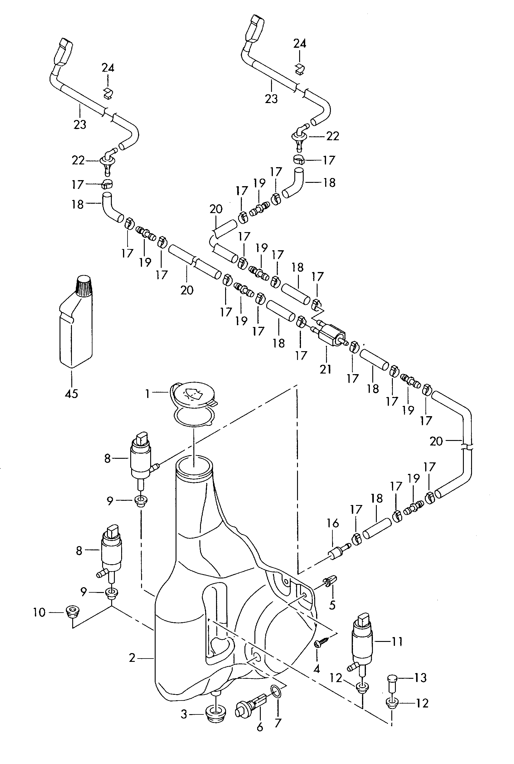 VAG 2E0 955 951 - Su nasosu, pəncərələrin təmizlənməsi furqanavto.az