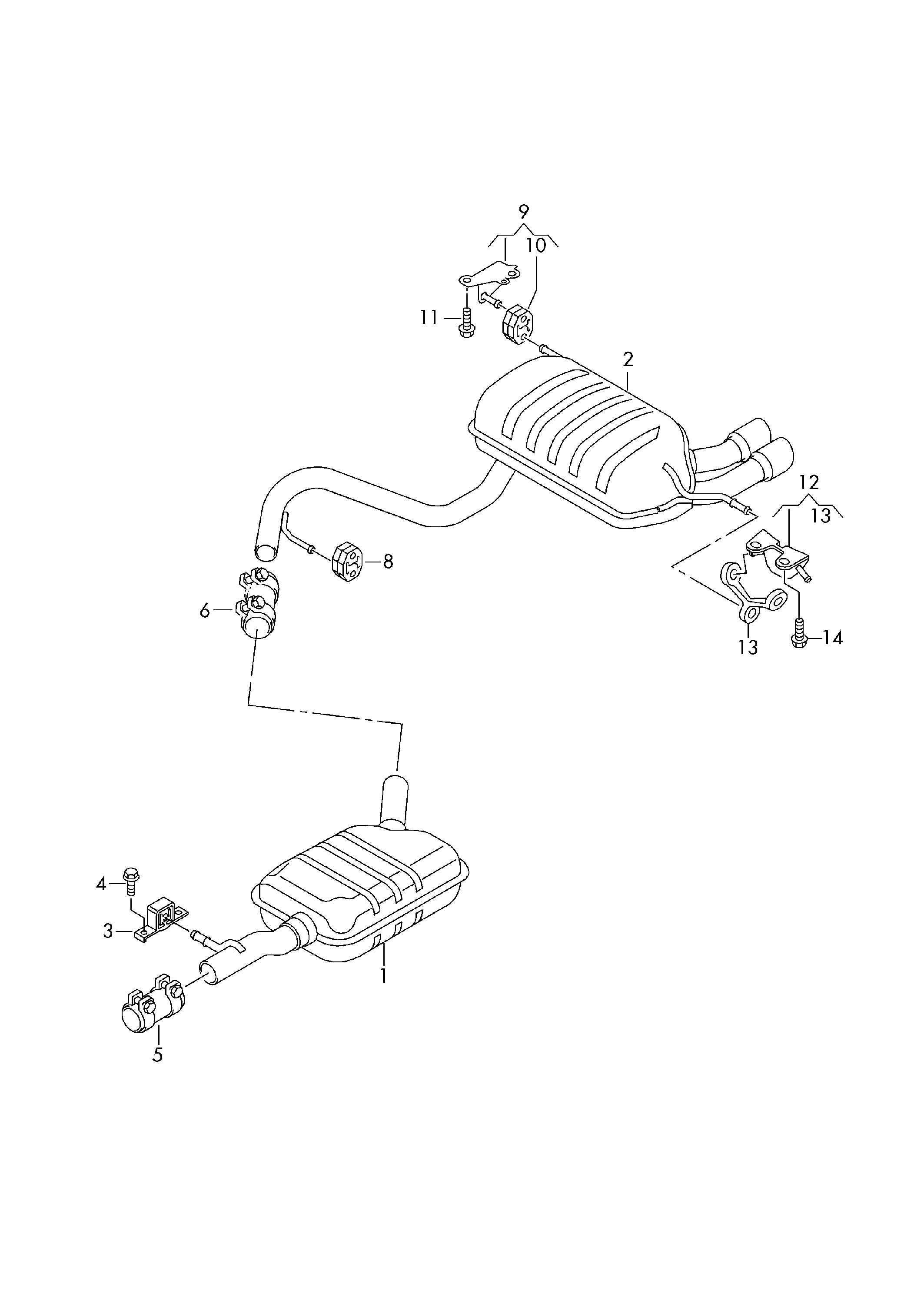 Skoda 1K0253144AK - Saxlama braketi, səsboğucu furqanavto.az