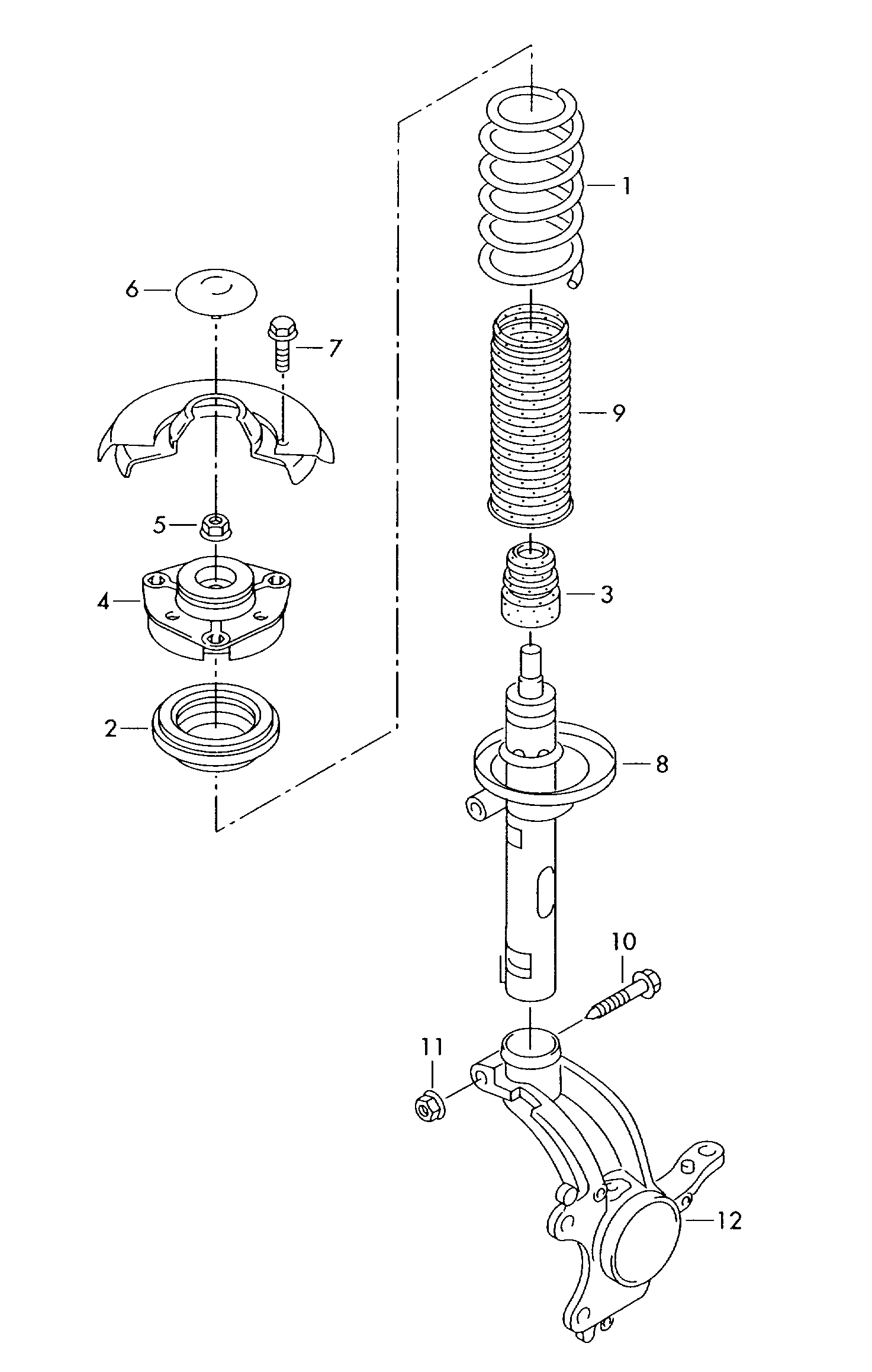 Seat 1K0 412 331 C - Üst Strut Montajı furqanavto.az