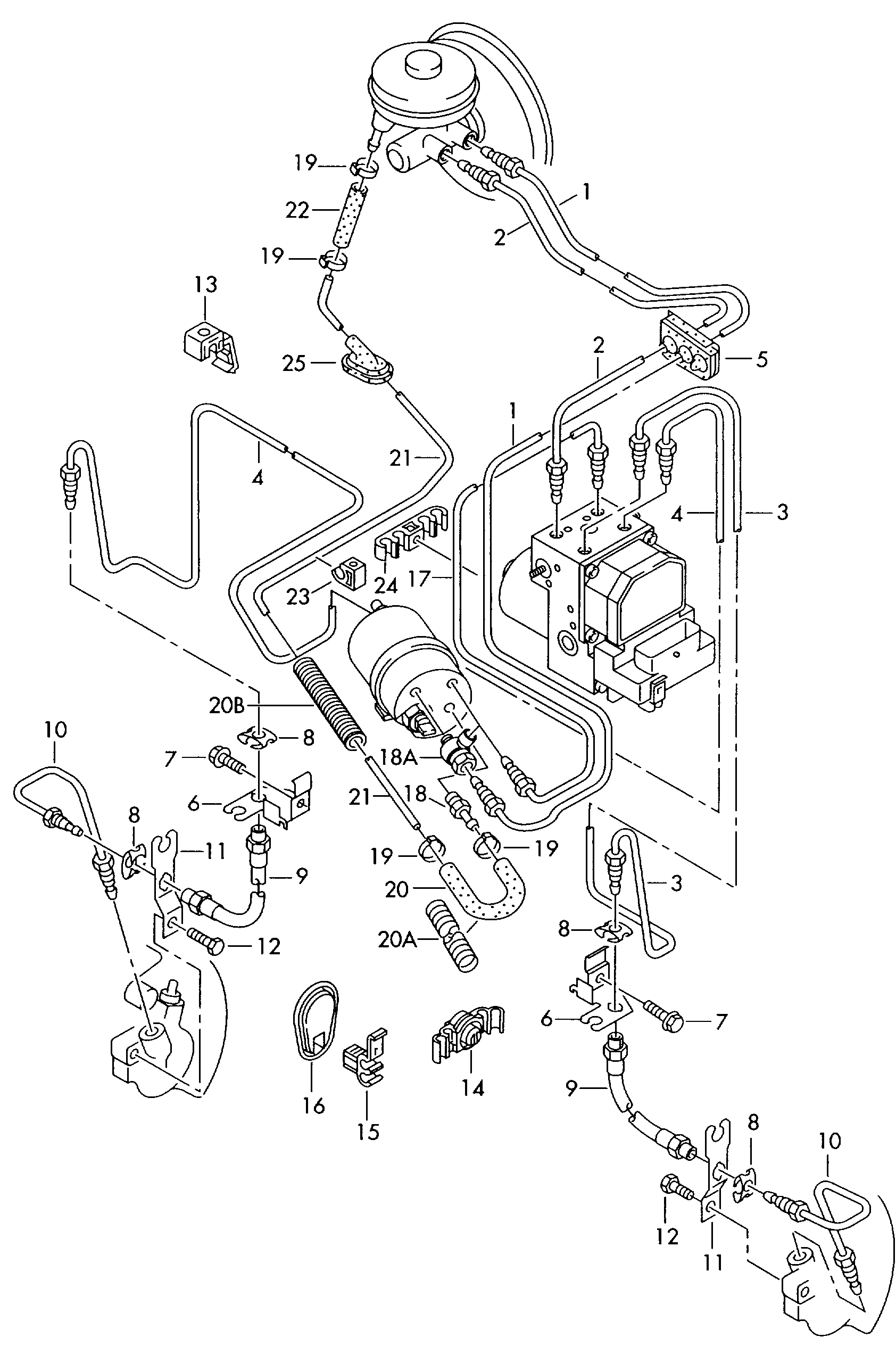 Skoda 3U0 611 707 - Əyləc şlanqı furqanavto.az