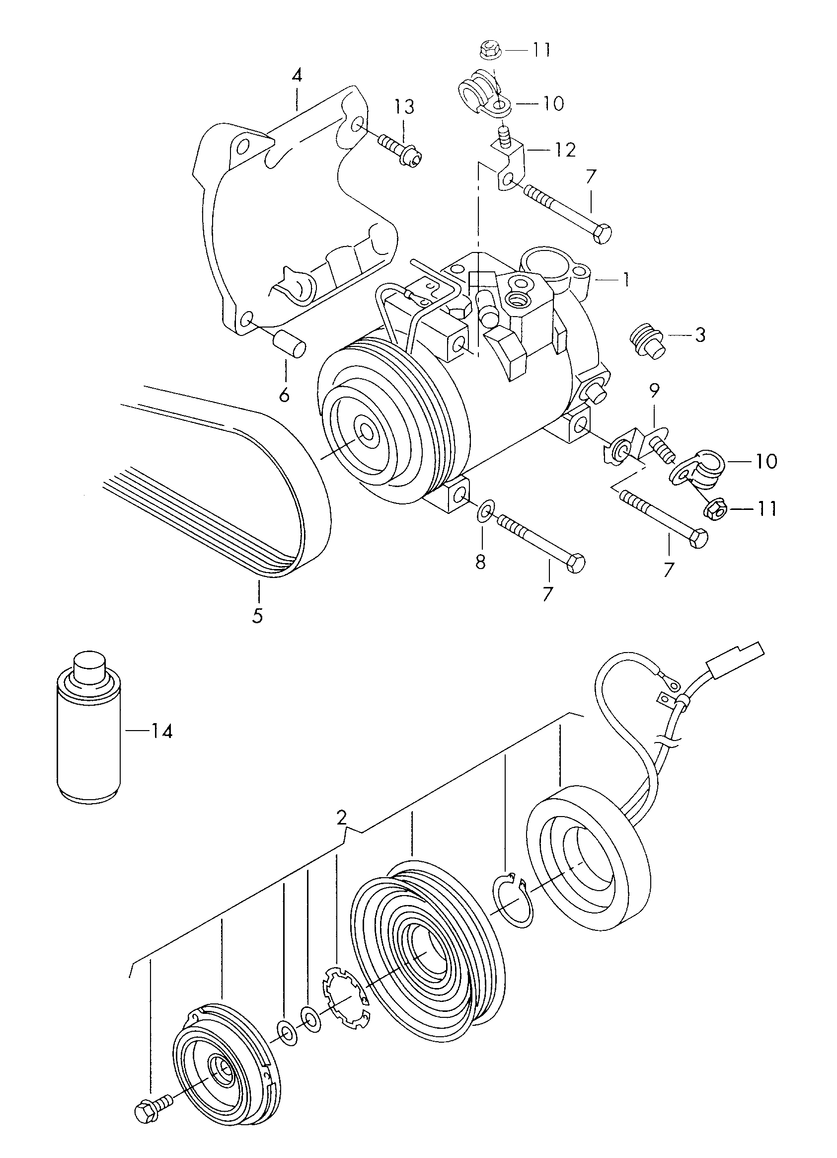 Seat 8D0260805K - Kompressor, kondisioner furqanavto.az