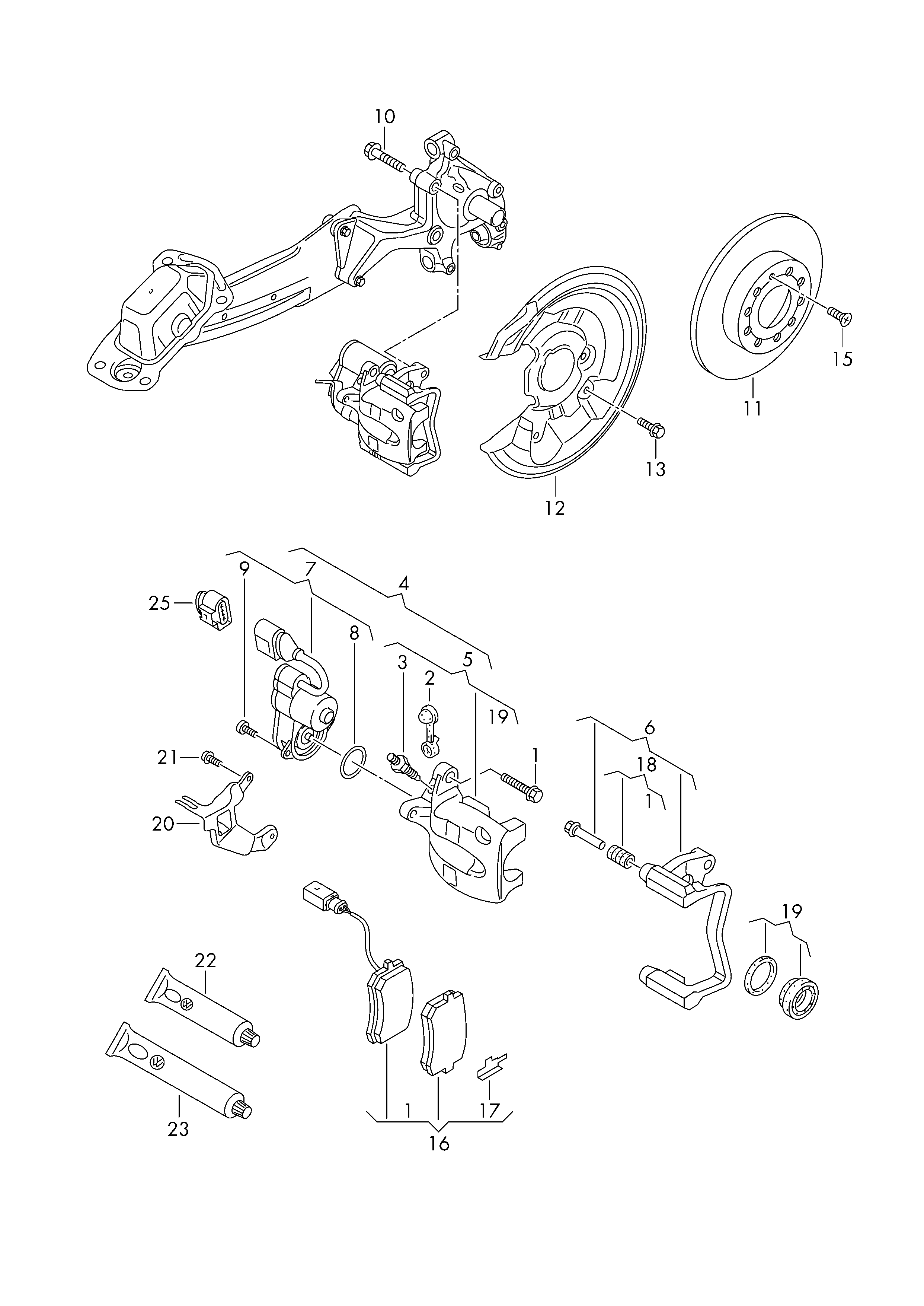 VW 3C0 615 403 E - Əyləc kaliperi furqanavto.az