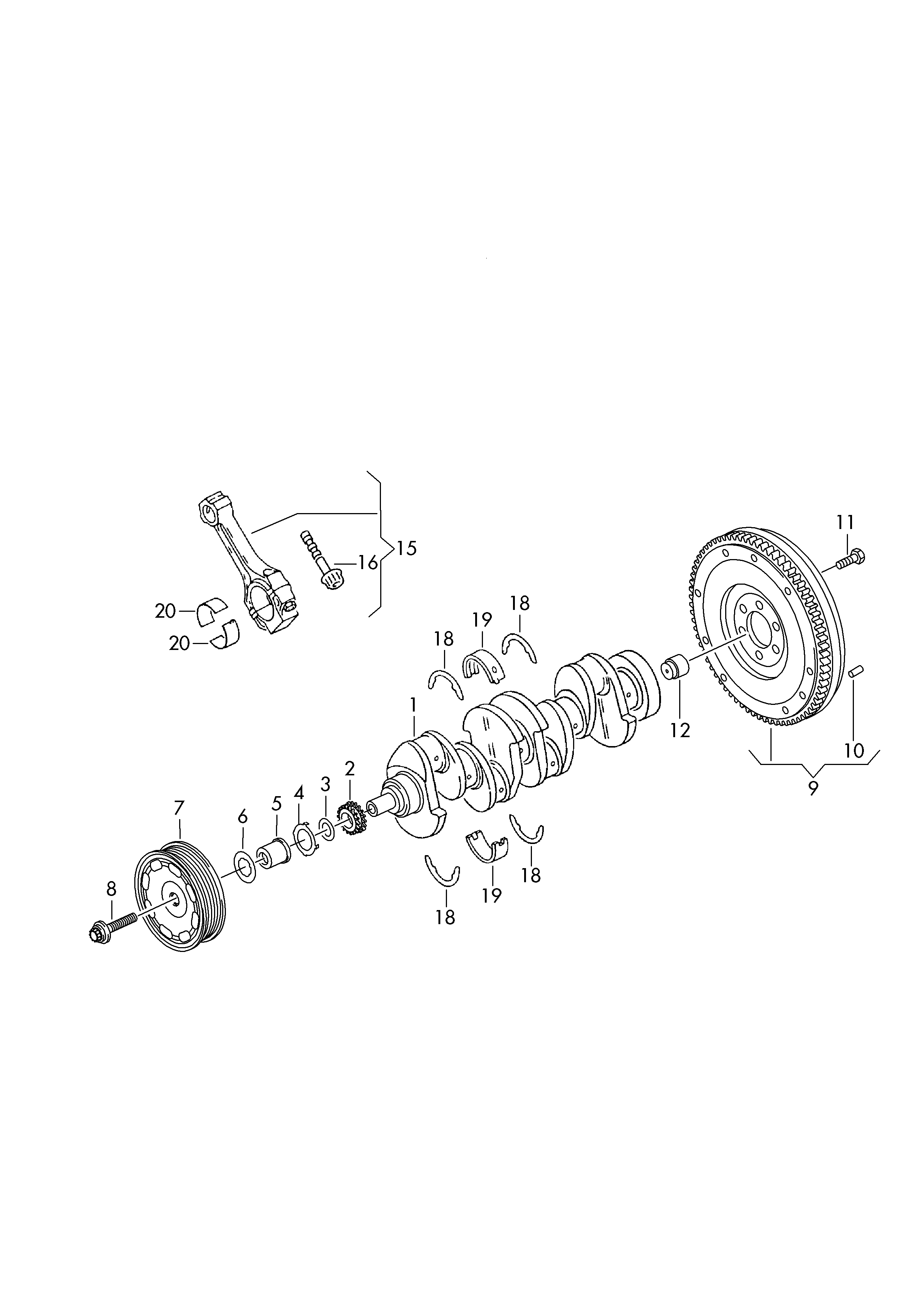 VW 03C105209AR - Ötürücü, krank mili furqanavto.az