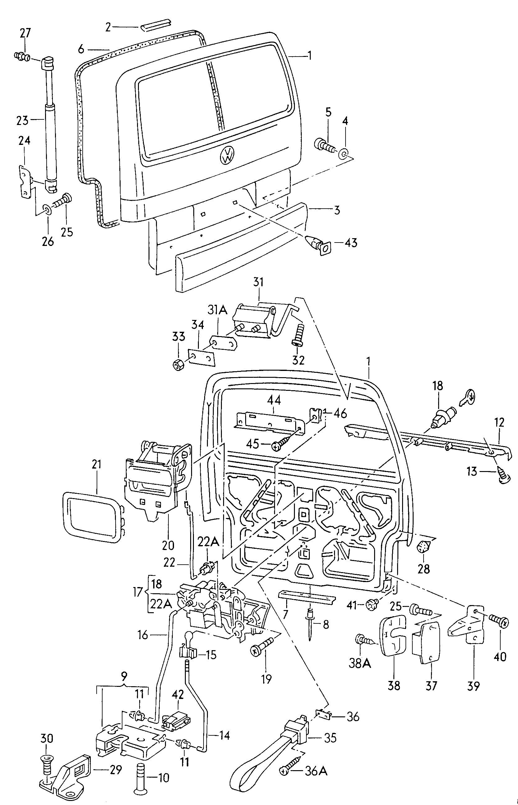 VW 701 829 331 F - Qazlı bulaq, baqaj, yük yeri furqanavto.az