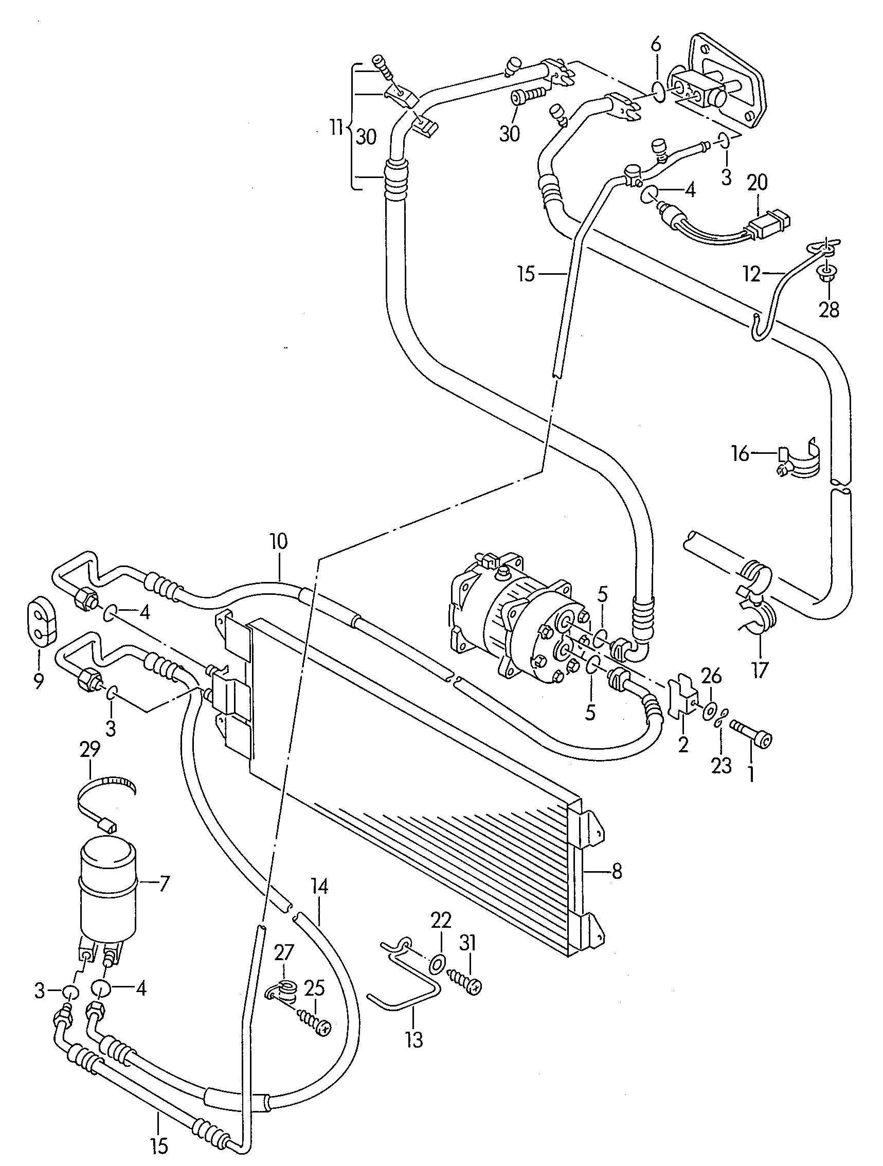 VAG 7D0 820 413 A - Kondenser, kondisioner furqanavto.az