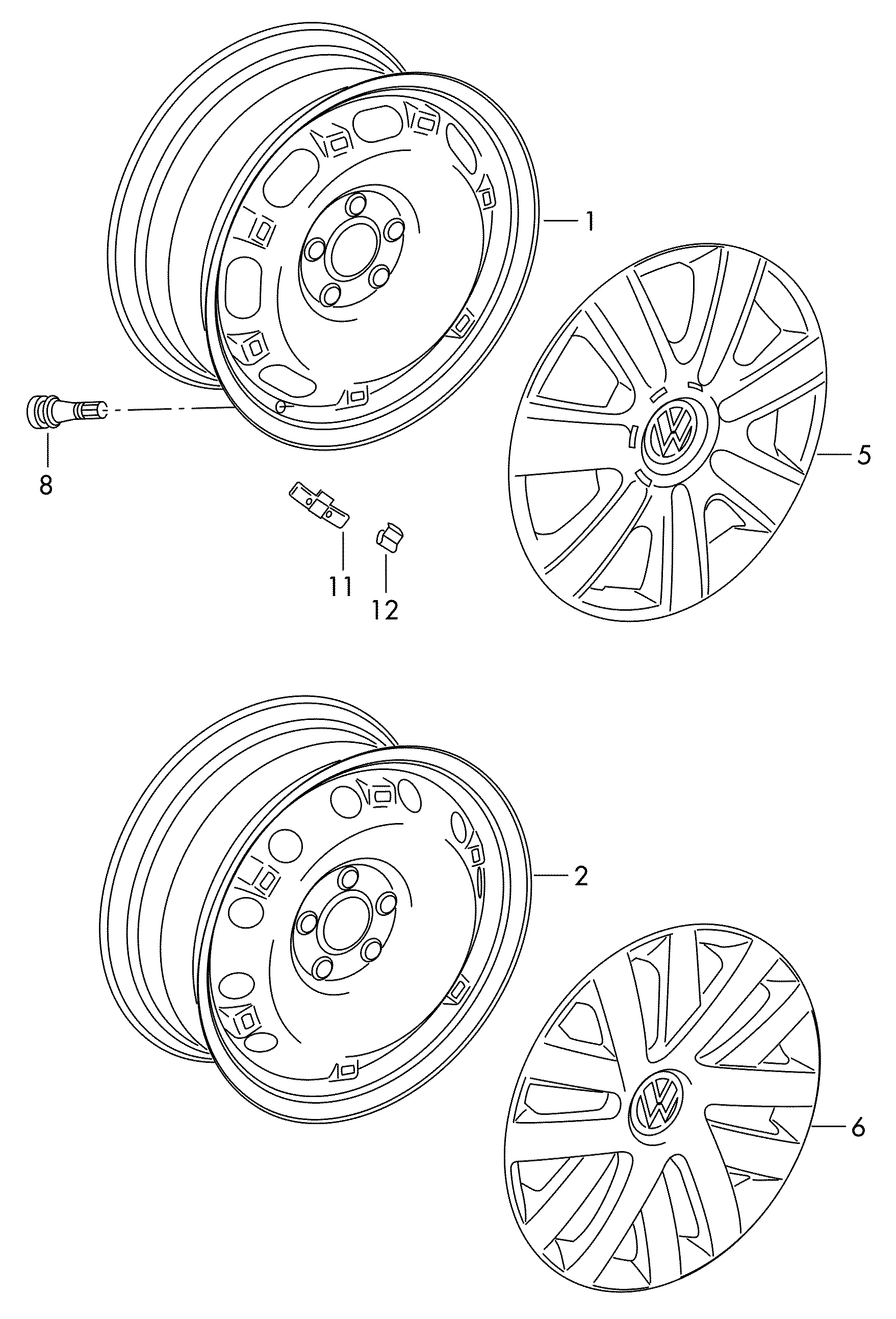 VW WHT 001 812 - Təkər dirəyi furqanavto.az