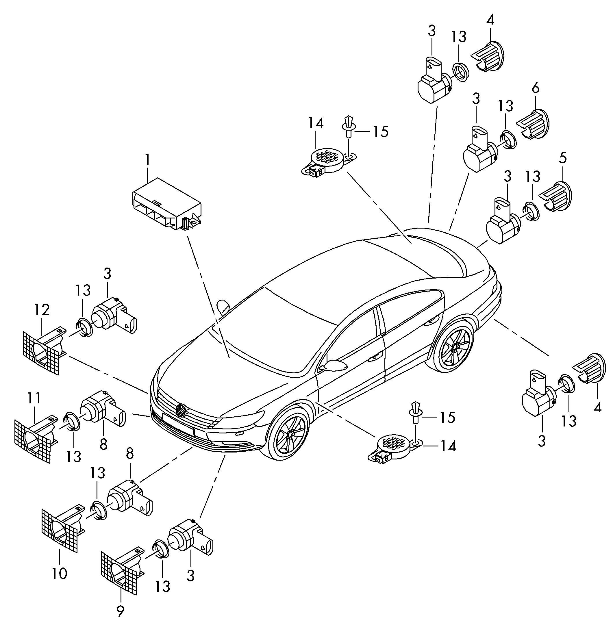 Porsche 1S0919275D - Sensor, parkinq köməkçisi furqanavto.az