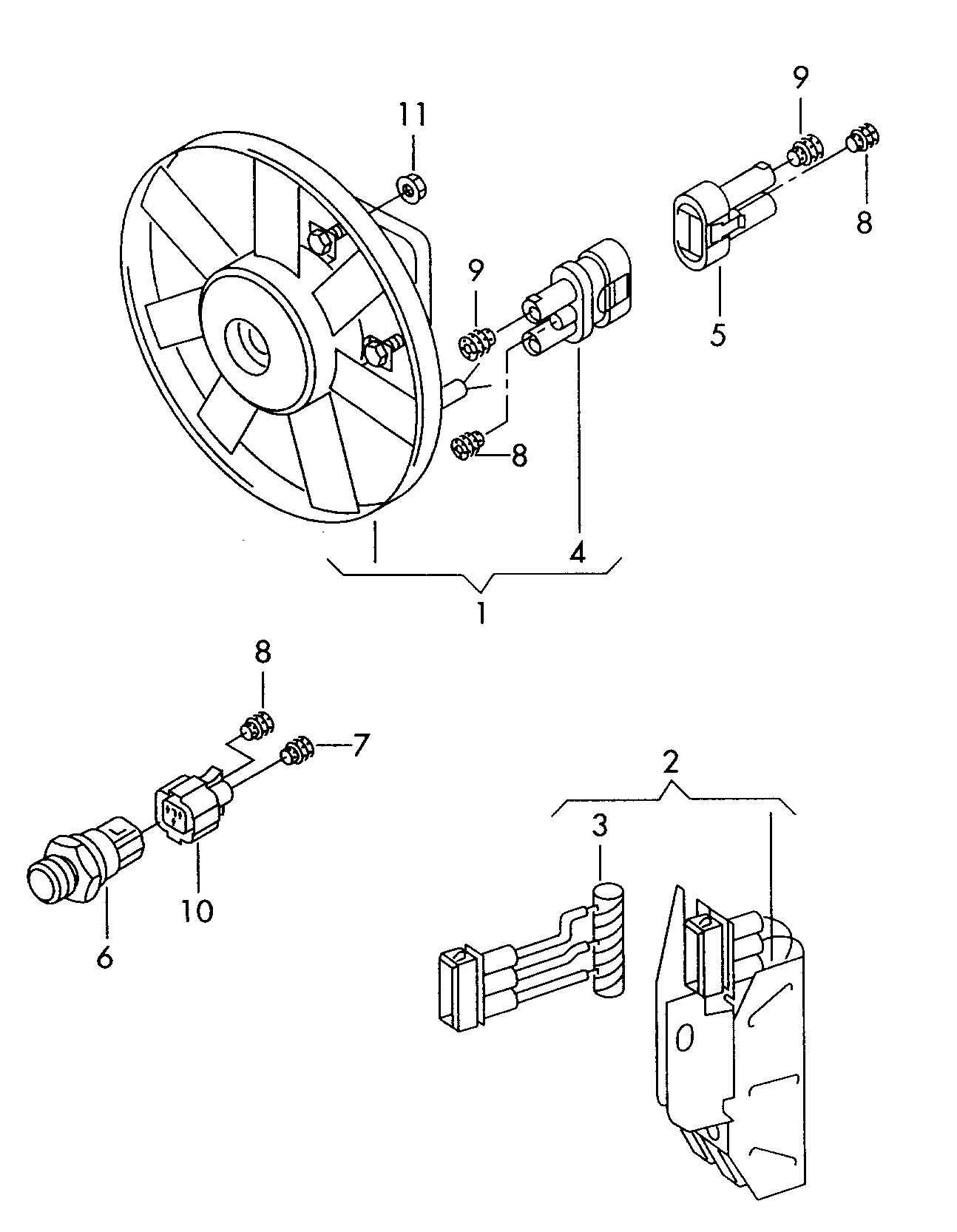 VAG 357972742E - Fen, radiator furqanavto.az