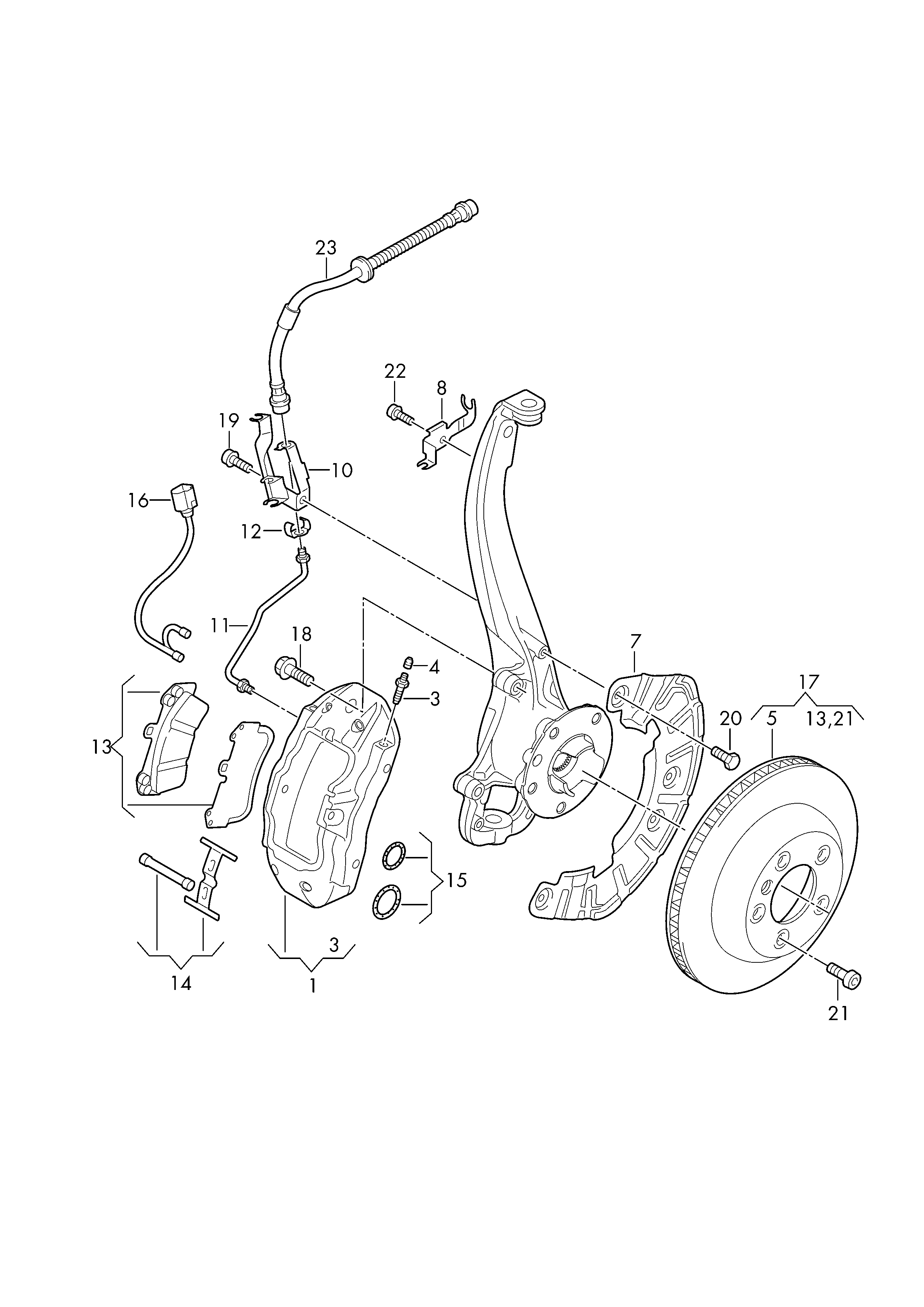 VW 7L6698269B - Disk əyləc pedləri üçün aksesuar dəsti furqanavto.az