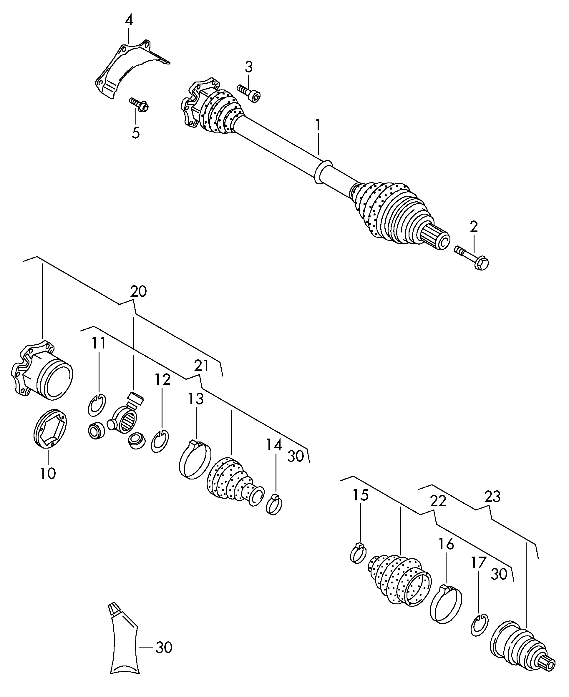 VAG 3D0498201A - Körük, sürücü val furqanavto.az