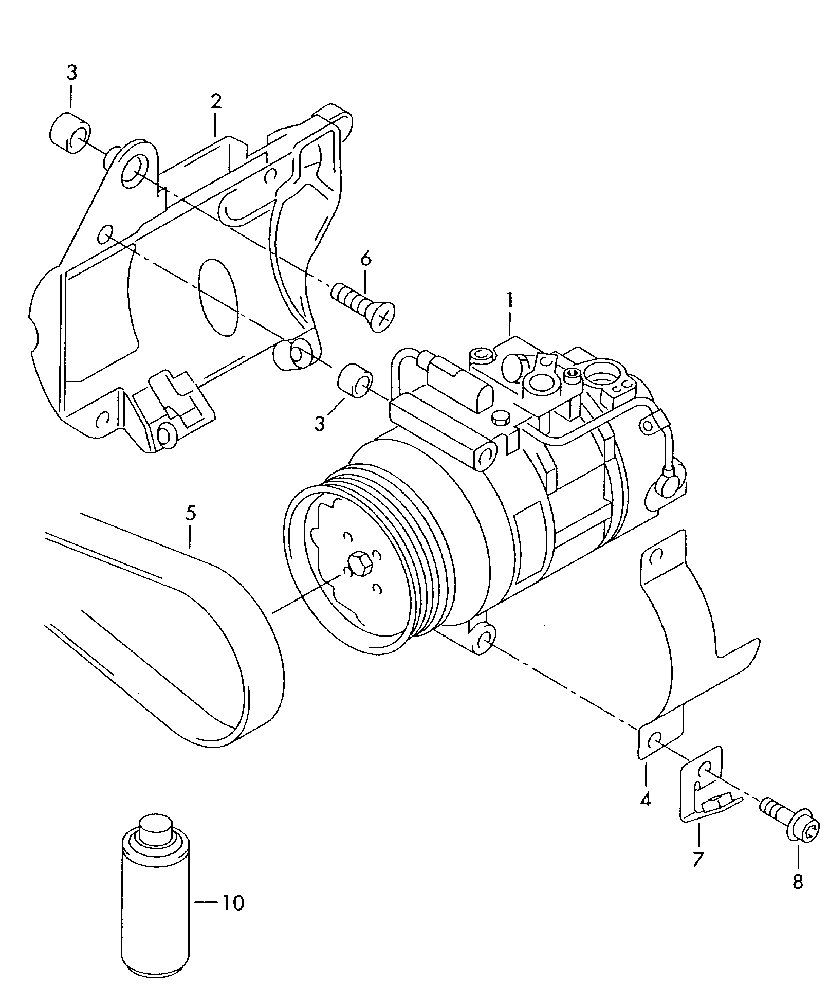 Porsche 3D0820803T - Kompressor, kondisioner furqanavto.az