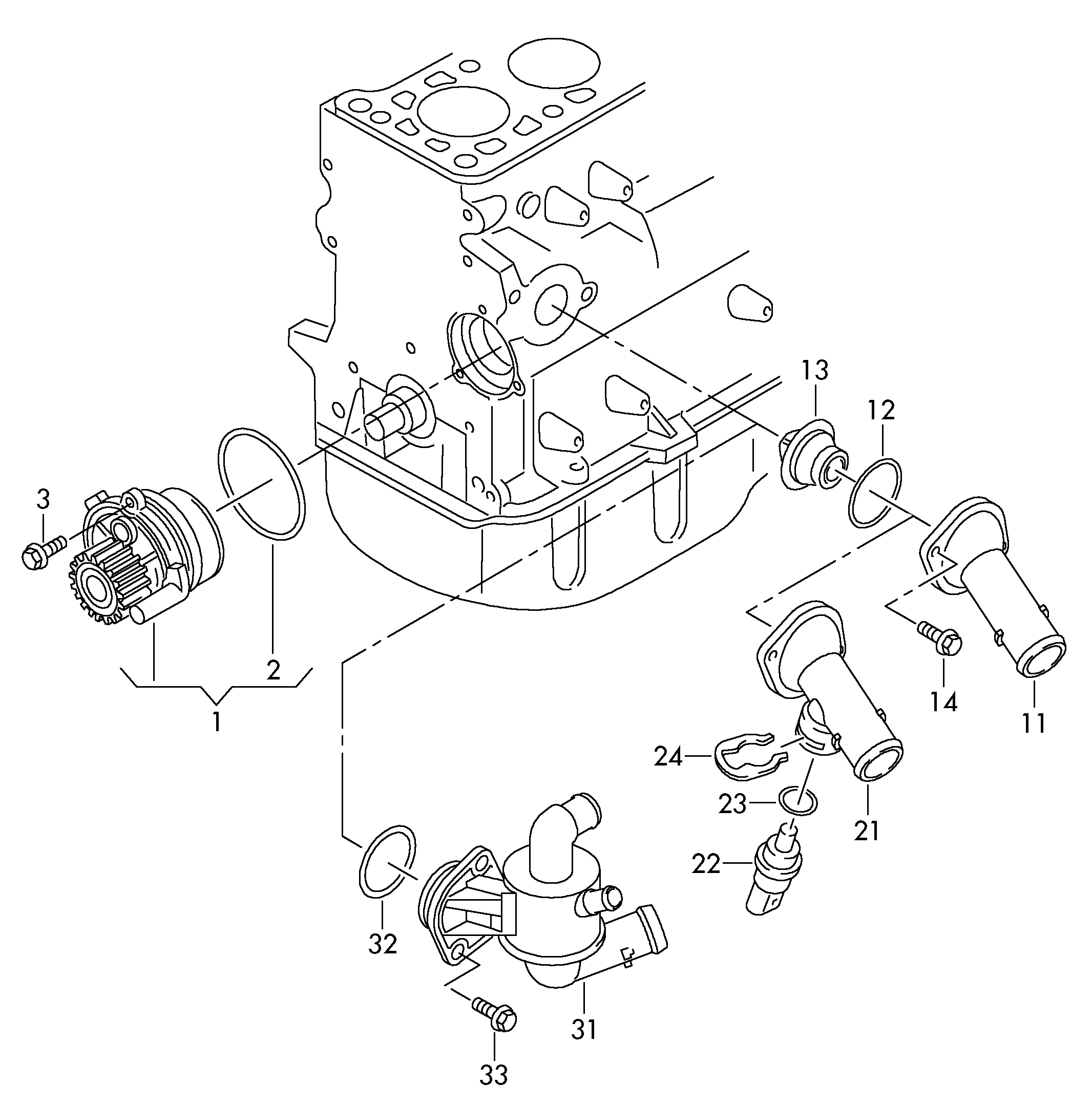 VW 03L 121 111 AC - Termostat, soyuducu furqanavto.az