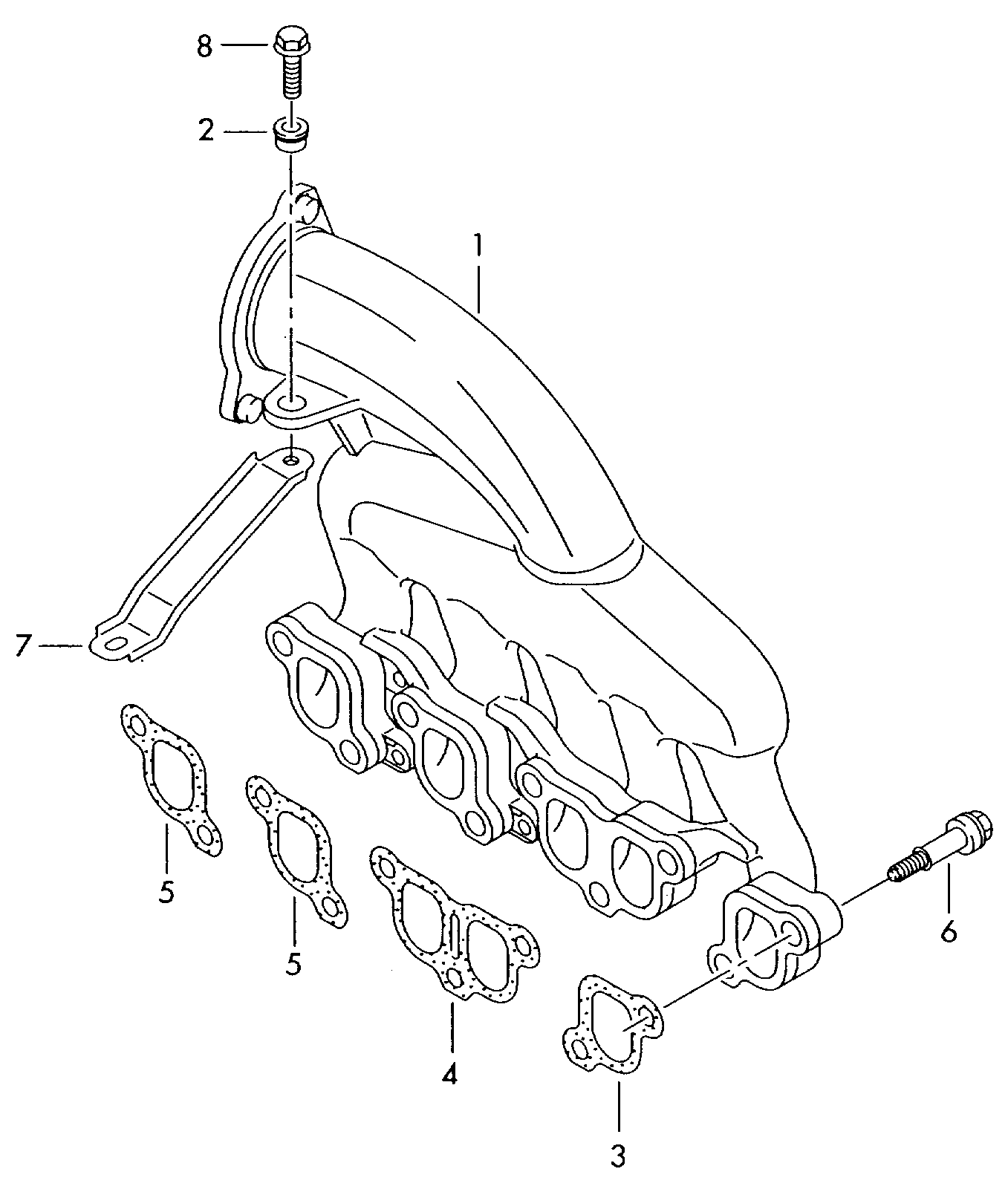 Seat 070 129 717 - Conta, suqəbuledici manifold furqanavto.az