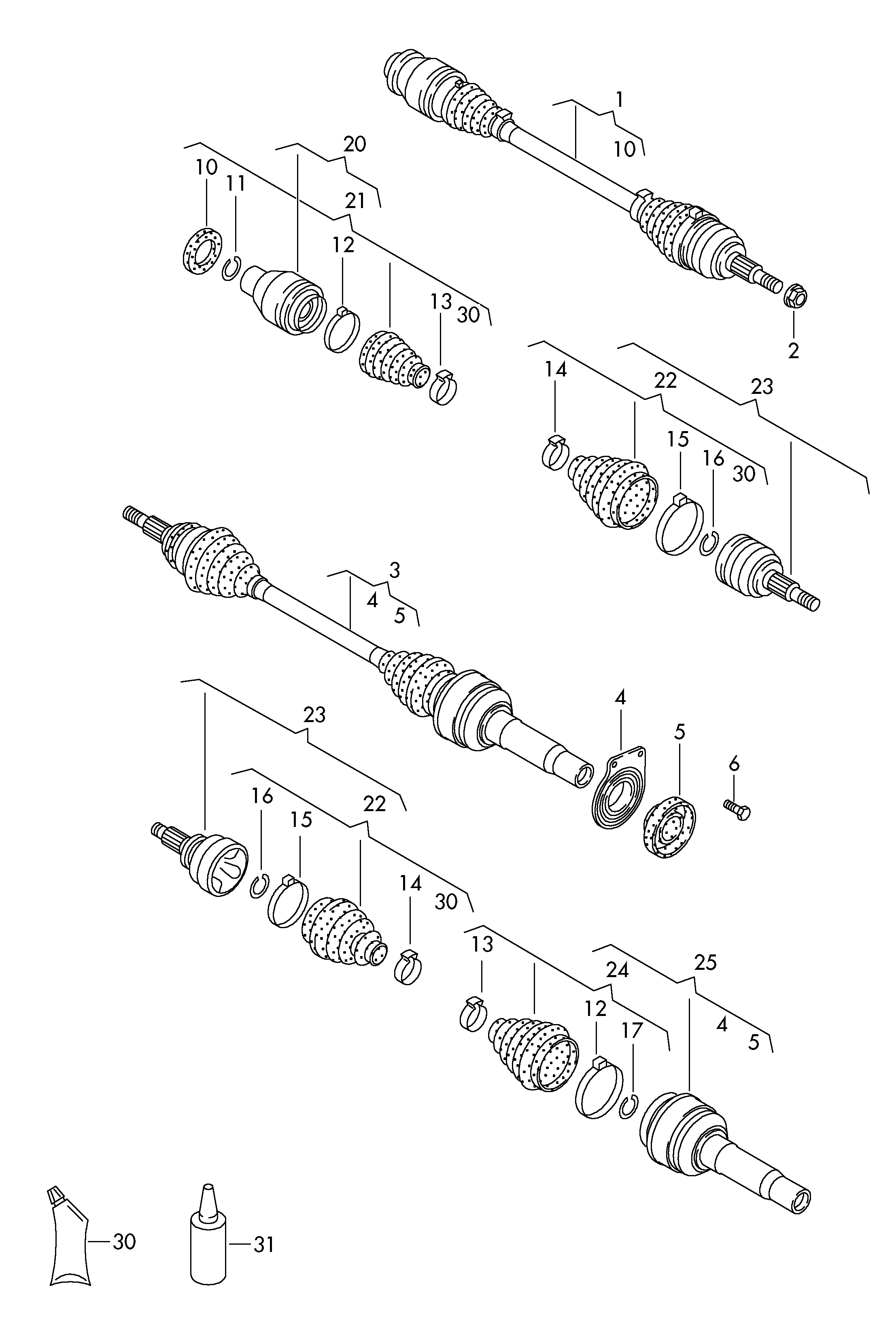 VAG 7H0 498 099B - Birləşmə dəsti, ötürücü val furqanavto.az