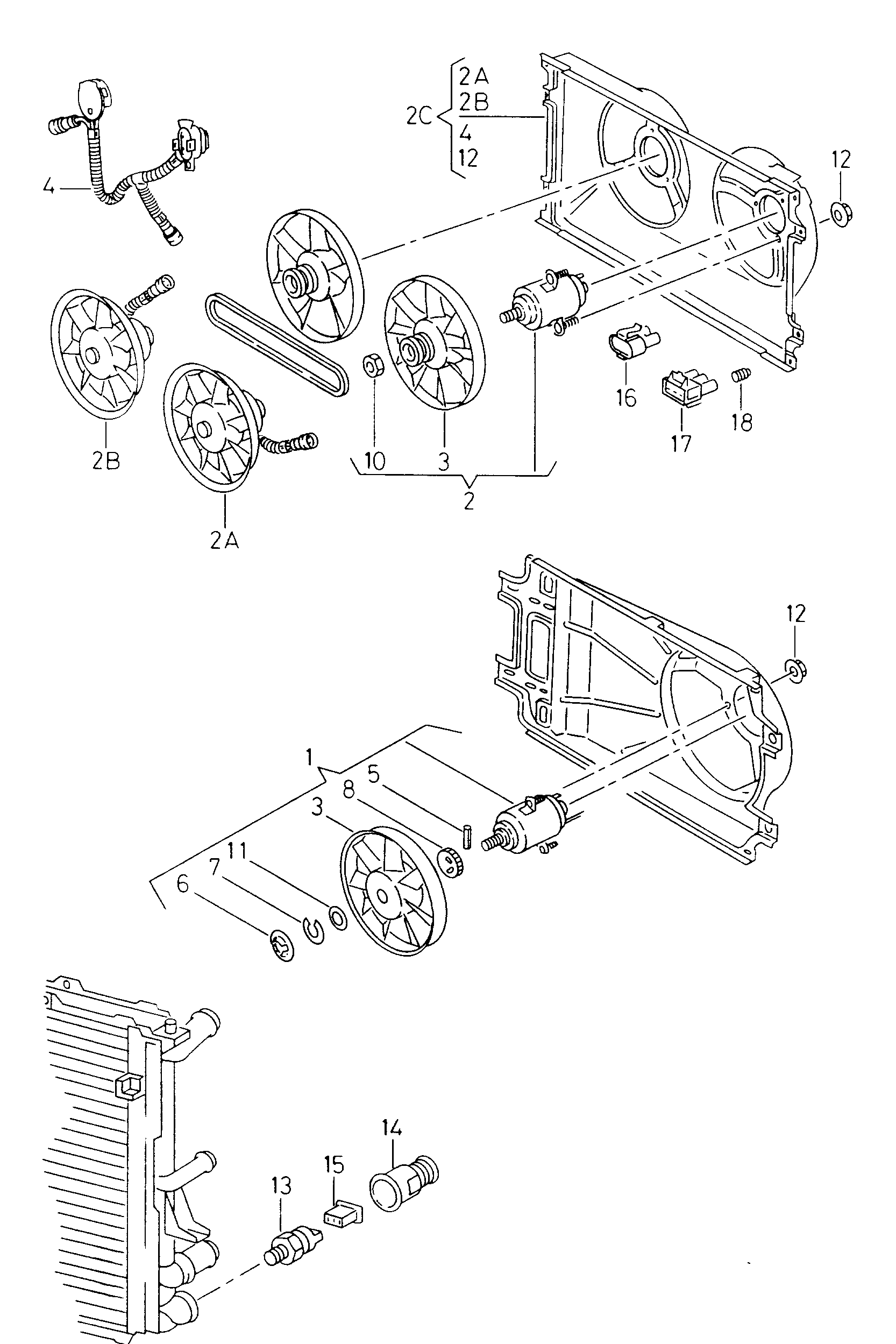 AUDI 165 959 455 L - Fen, radiator furqanavto.az