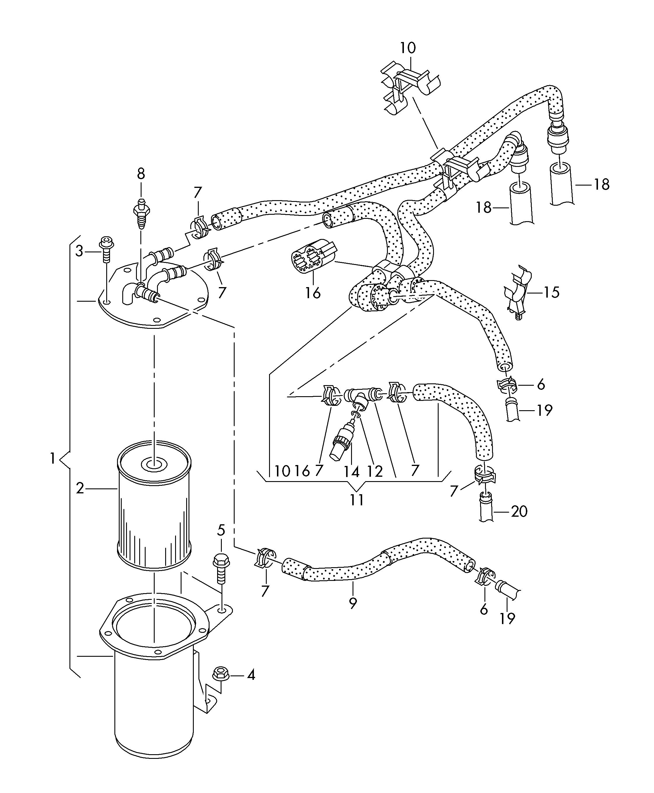 AUDI 7N0127400 - Yanacaq filtri furqanavto.az