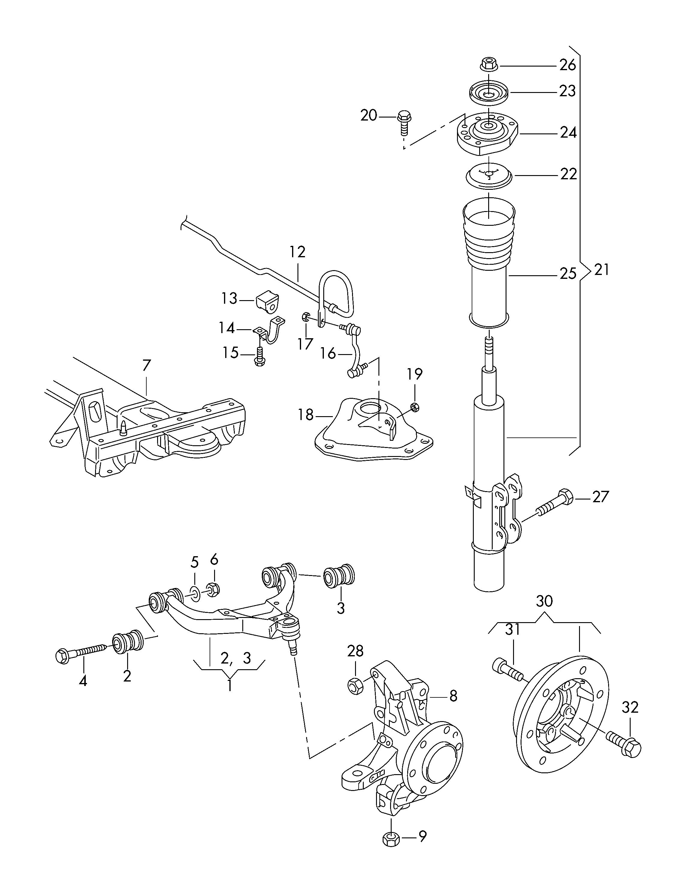 VAG 2E0 407 523 A - Nəzarət Kolu / Arxa Qol furqanavto.az