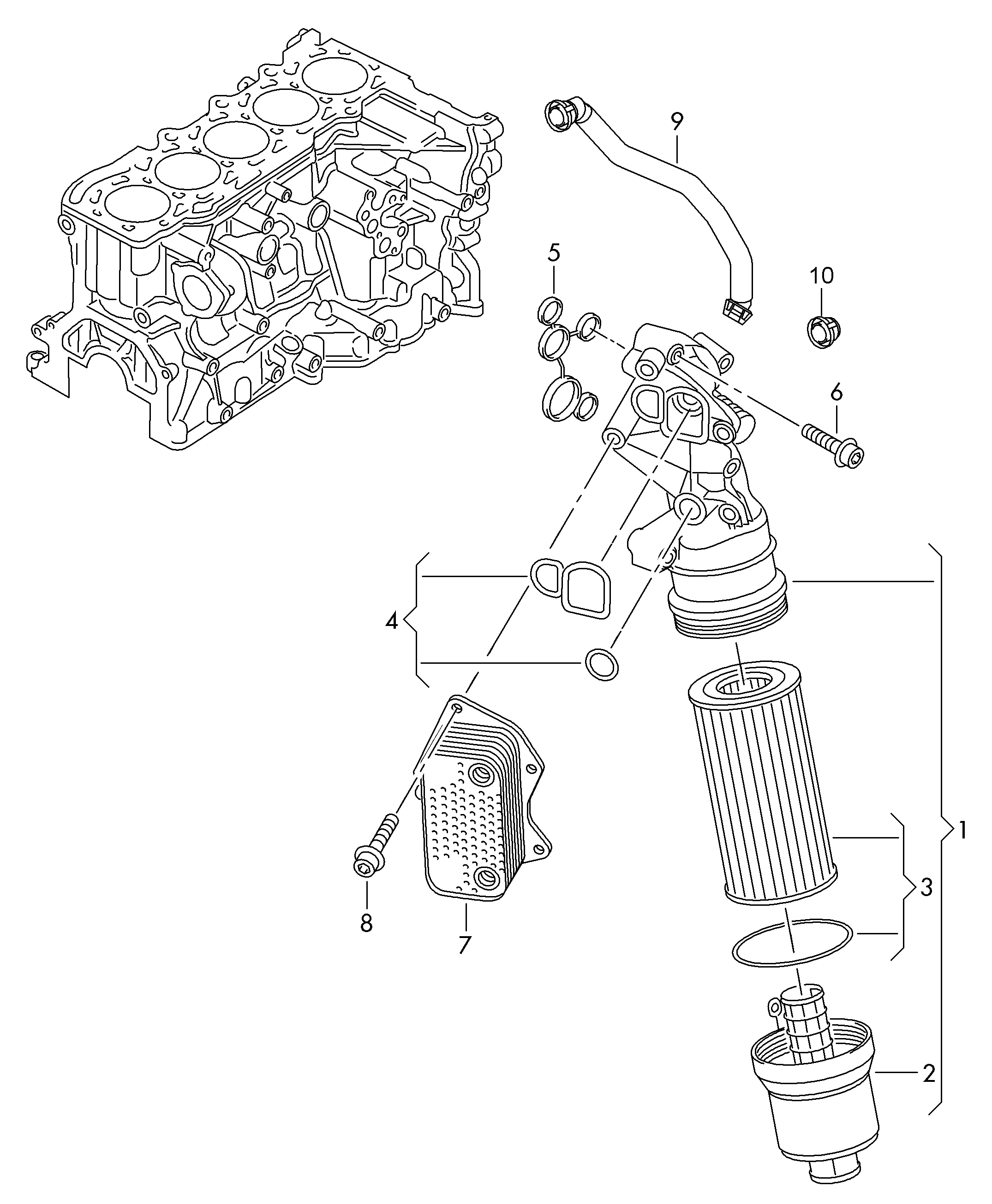 VAG 07K 117 070 - Conta dəsti, yağ soyuducu furqanavto.az