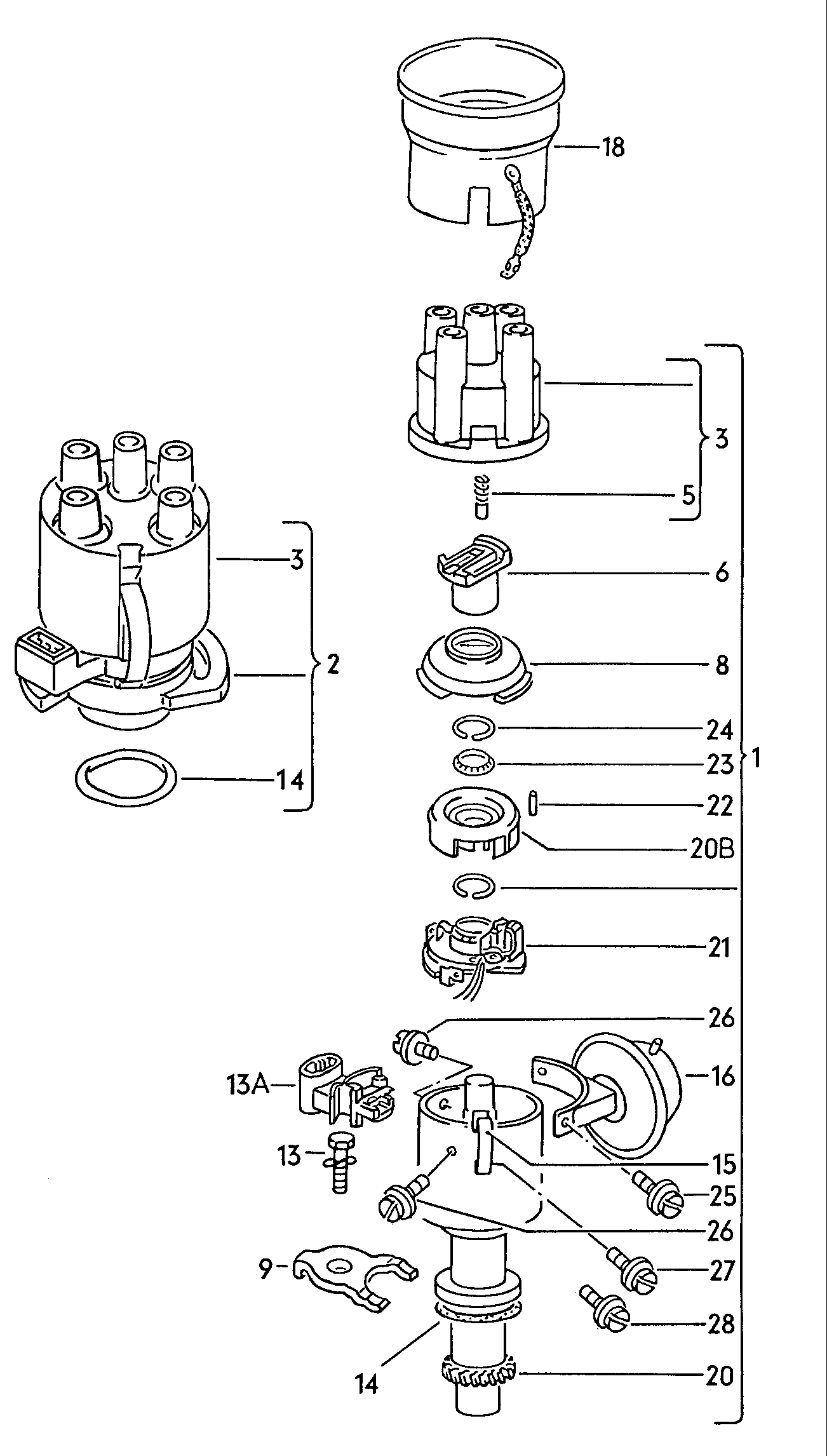 Seat 027905207 - Distribyutor qapağı furqanavto.az