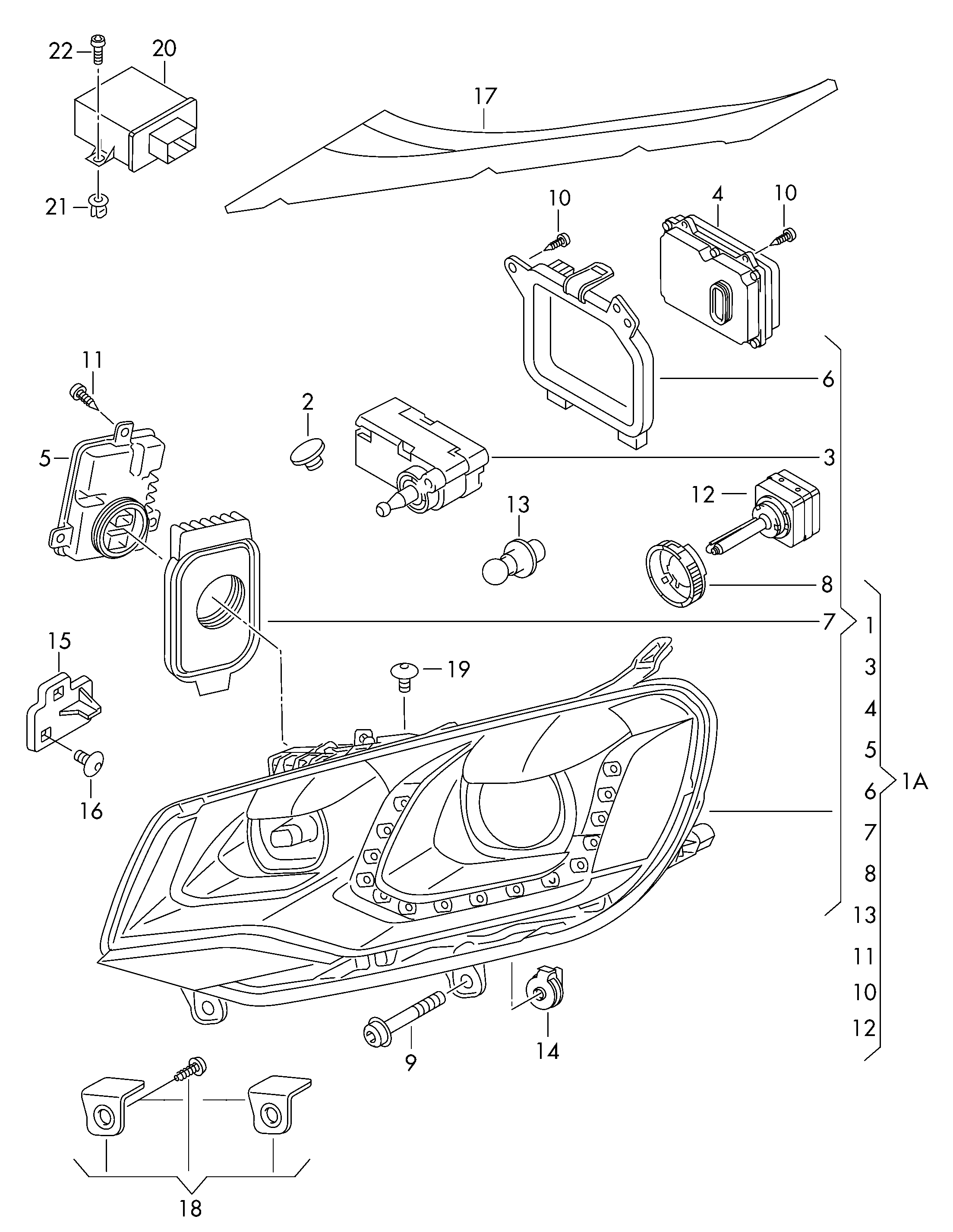 VAG 4H0941329 - İdarəetmə bloku, işıqlar furqanavto.az