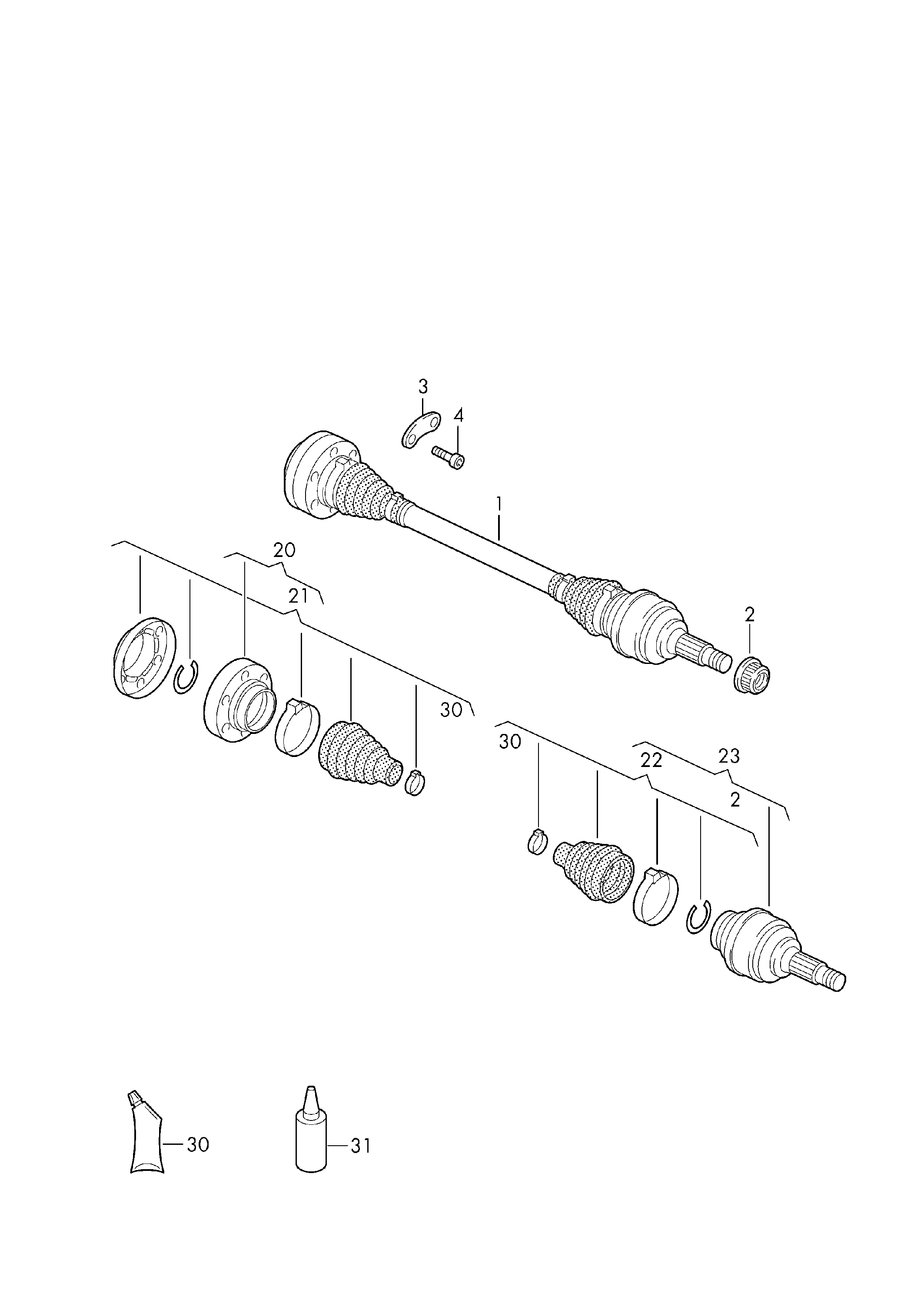 AUDI 7L6498099C - Birləşmə dəsti, ötürücü val furqanavto.az