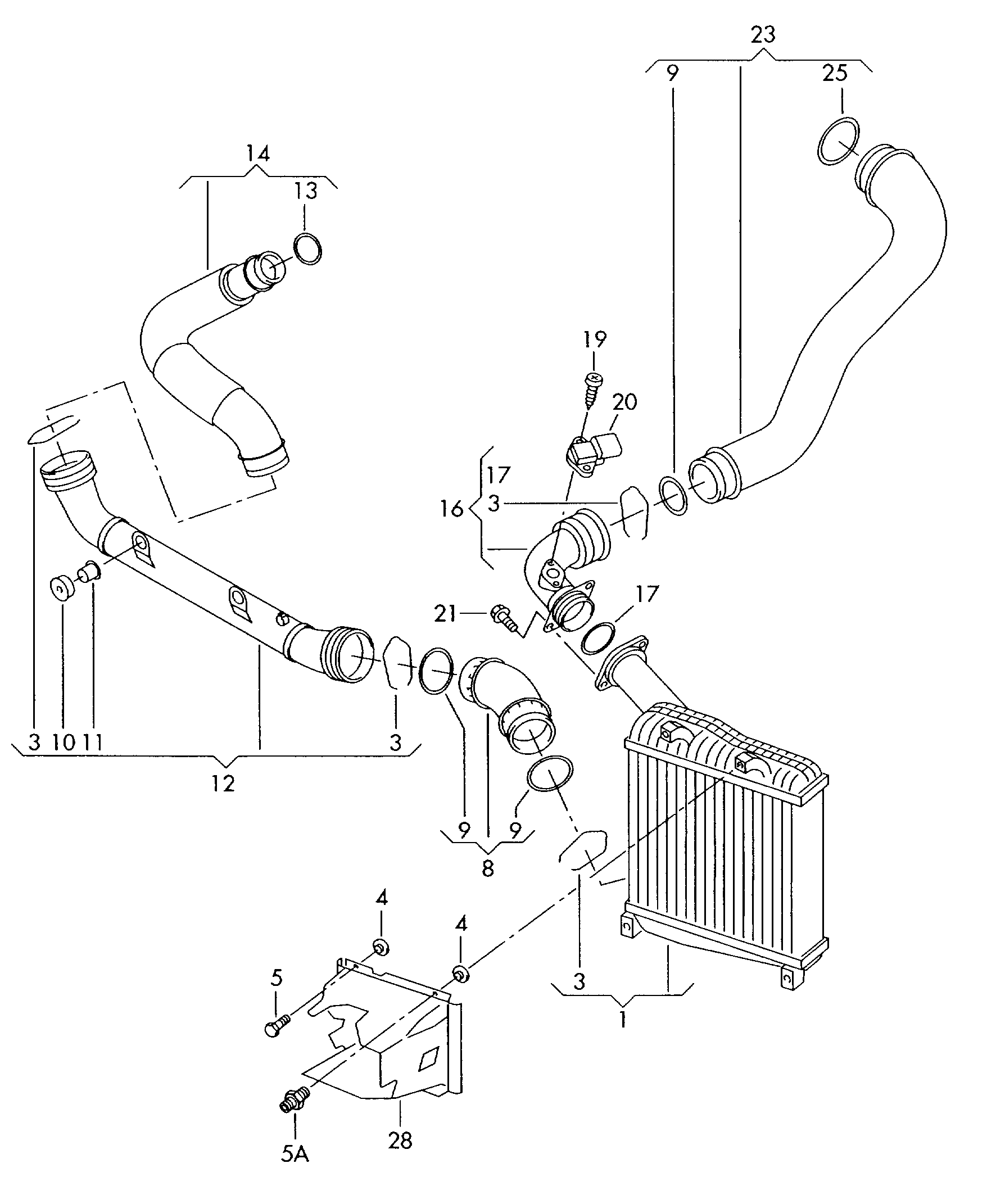 VAG 7L6145803D - Intercooler, şarj cihazı furqanavto.az