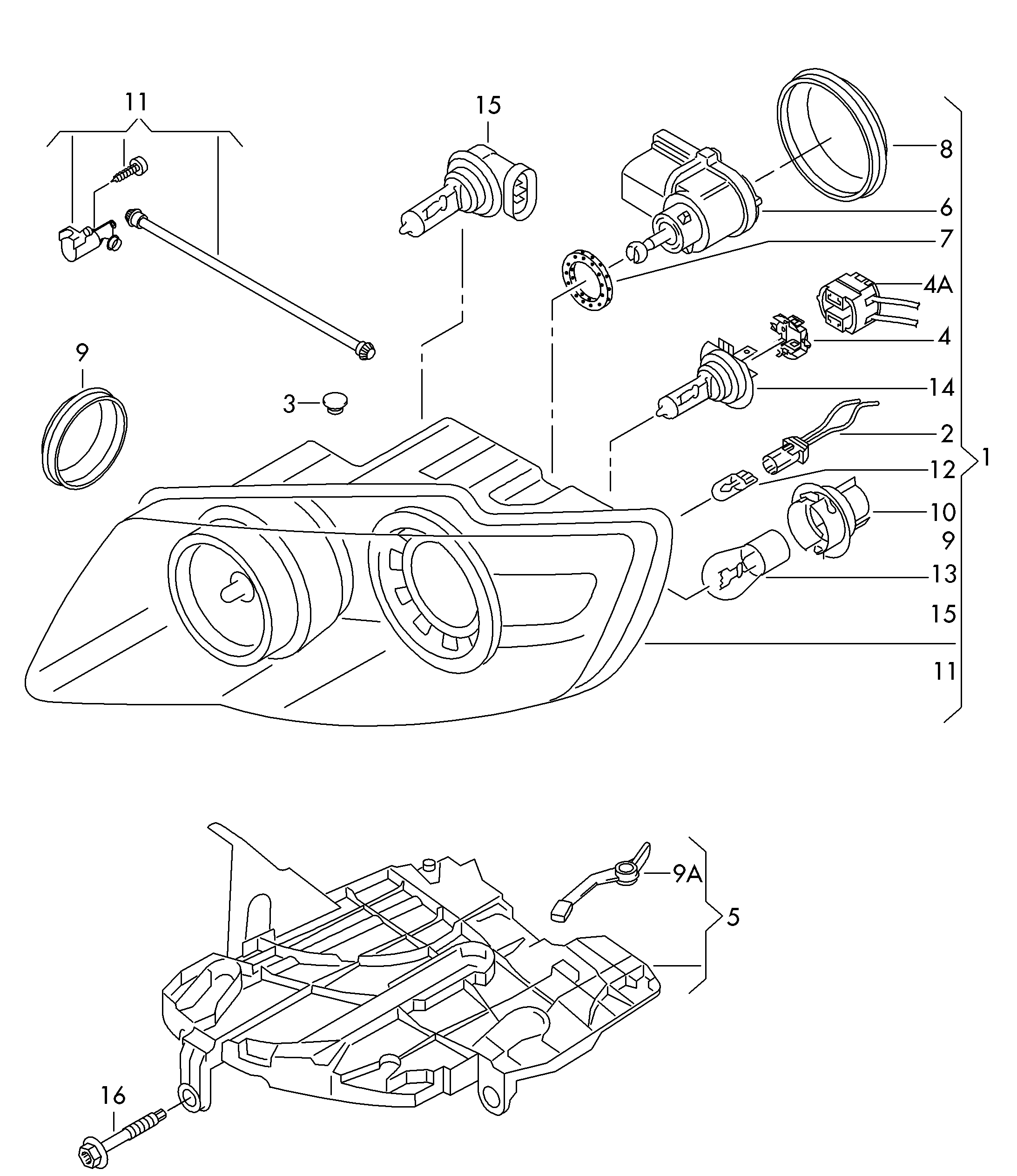 VW N 105 296 01 - Lampa, işıqfor furqanavto.az