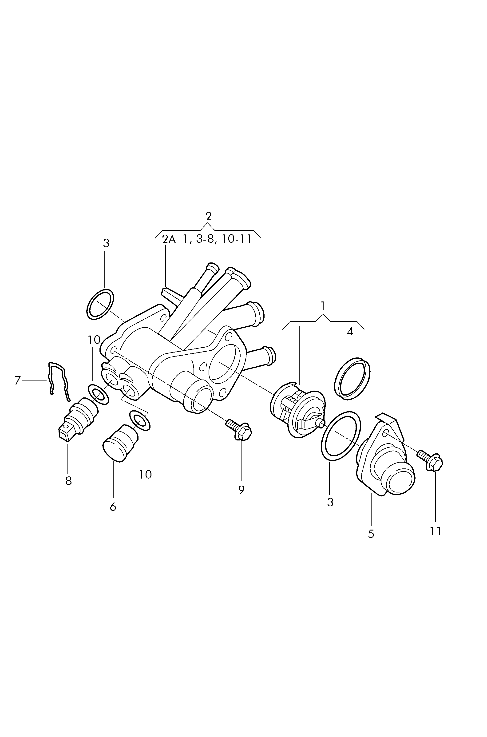 VAG 032121110C - Termostat, soyuducu furqanavto.az