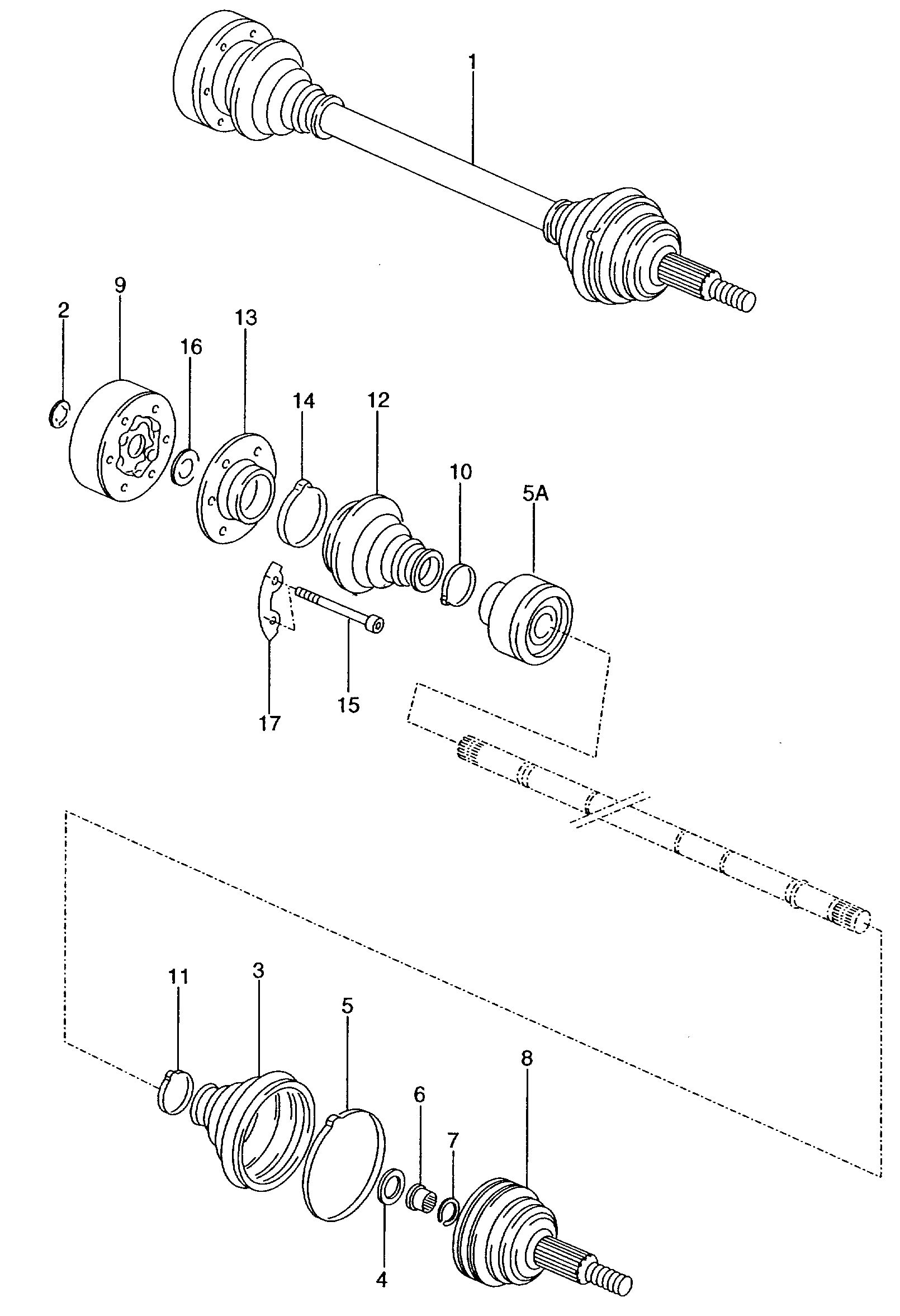 AUDI 305407311C - Birləşmə dəsti, ötürücü val furqanavto.az