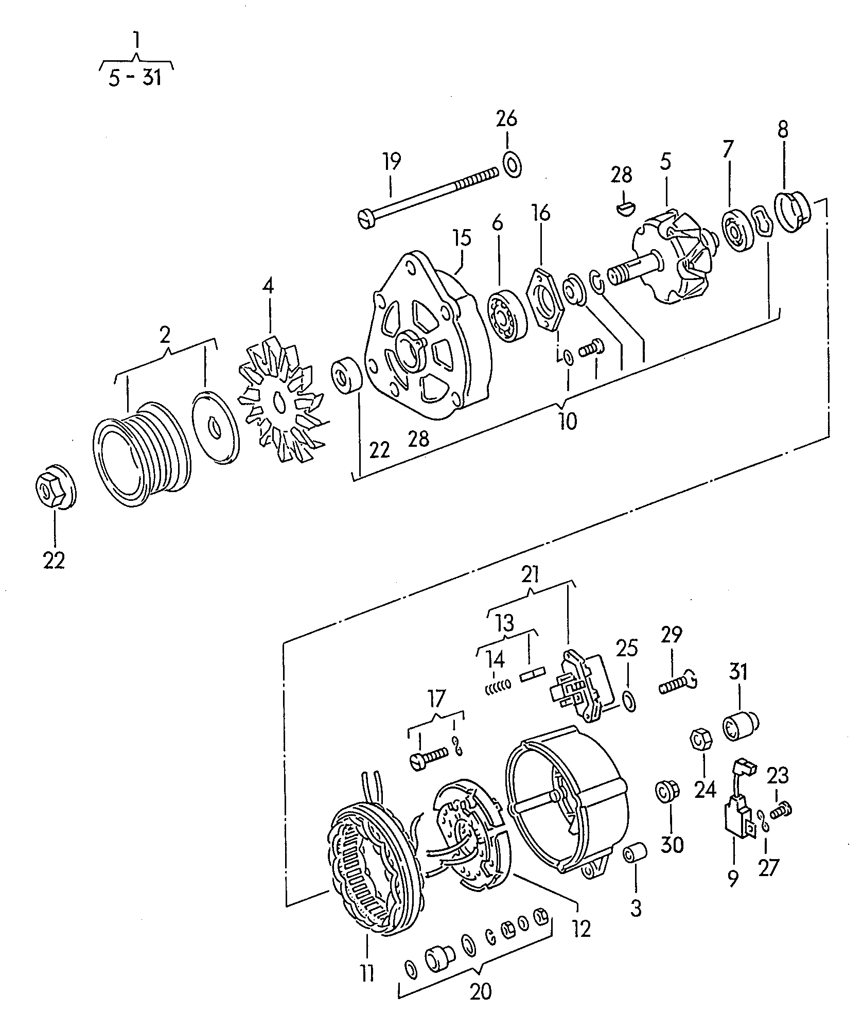 AUDI 075 903 359 - Düzləşdirici, alternator furqanavto.az