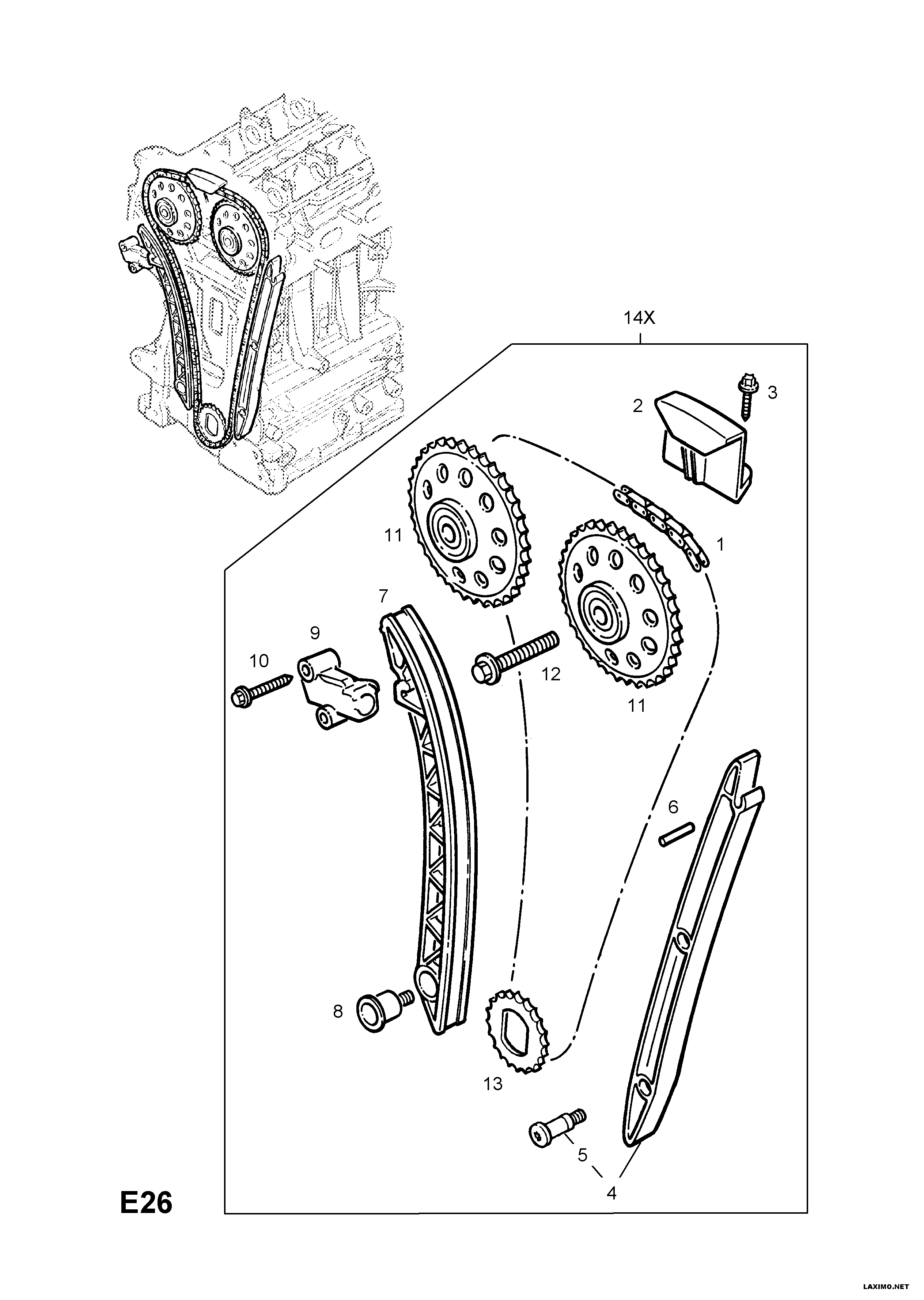 Vauxhall 56 36 360 - Vaxt zənciri furqanavto.az