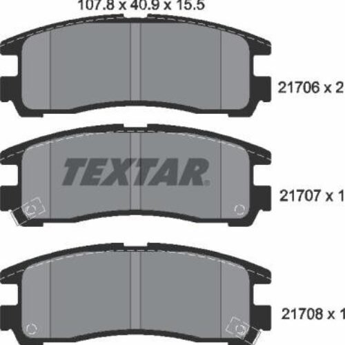 Textar 2170602 – Əyləc altlığı dəsti, əyləc diski