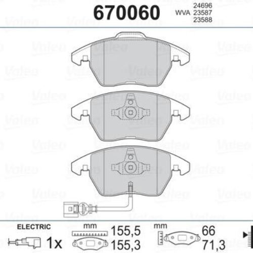 Valeo 670060 – Əyləc altlığı dəsti, əyləc diski