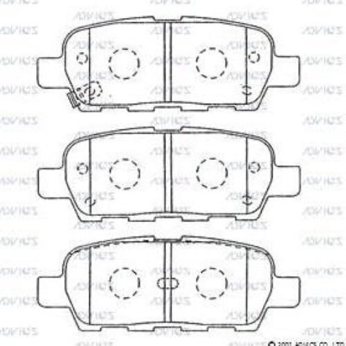 Advics B2N064 – Əyləc altlığı dəsti, əyləc diski