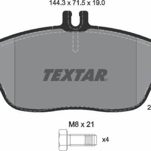 Textar 2486901 – Əyləc altlığı dəsti, əyləc diski