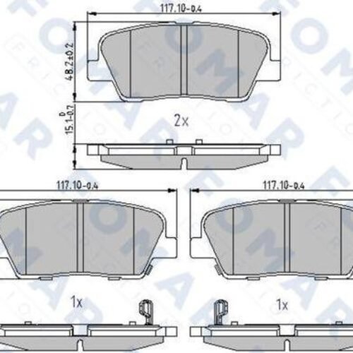 FOMAR Friction FO 241481 – Əyləc altlığı dəsti, əyləc diski